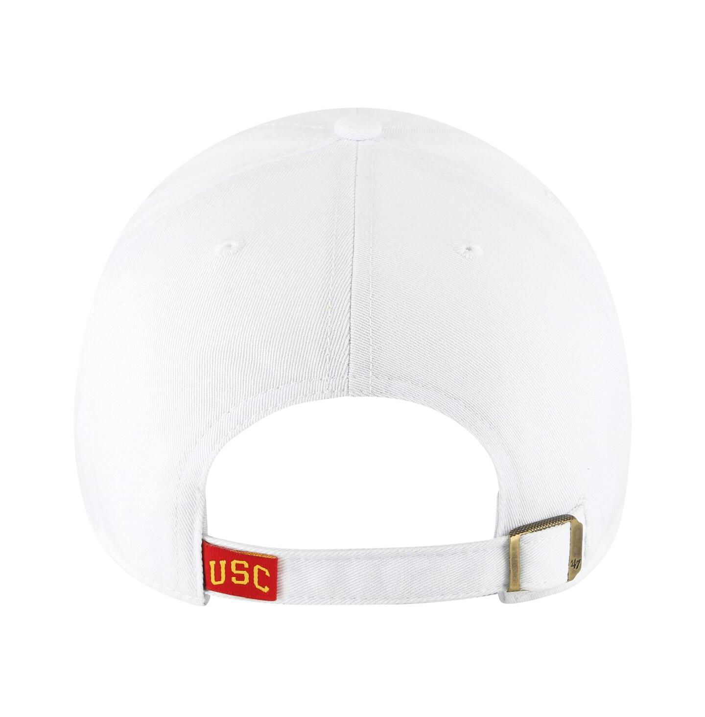Мужская кепка '47 Brand White USC Trojans Clean Up Adjustable Hat — фото 2