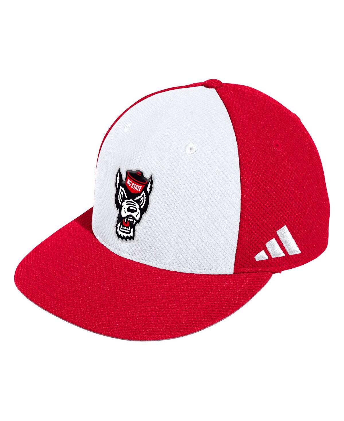 Shop Adidas Originals Men's Adidas White Nc State Wolfpack On-field Baseball Fitted Hat