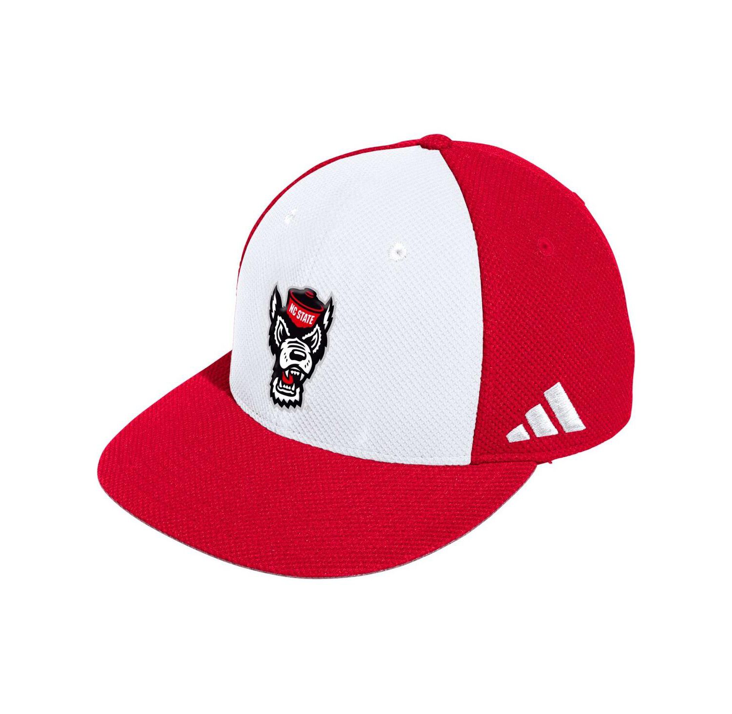 Men's White NC State Wolfpack On-Field Baseball Fitted Hat