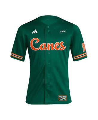 Men's Green Miami Hurricanes Reverse Retro Replica Baseball Jersey