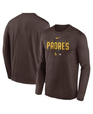 Men's Nike Brown San Diego Padres Authentic Collection Team Logo Legend ...