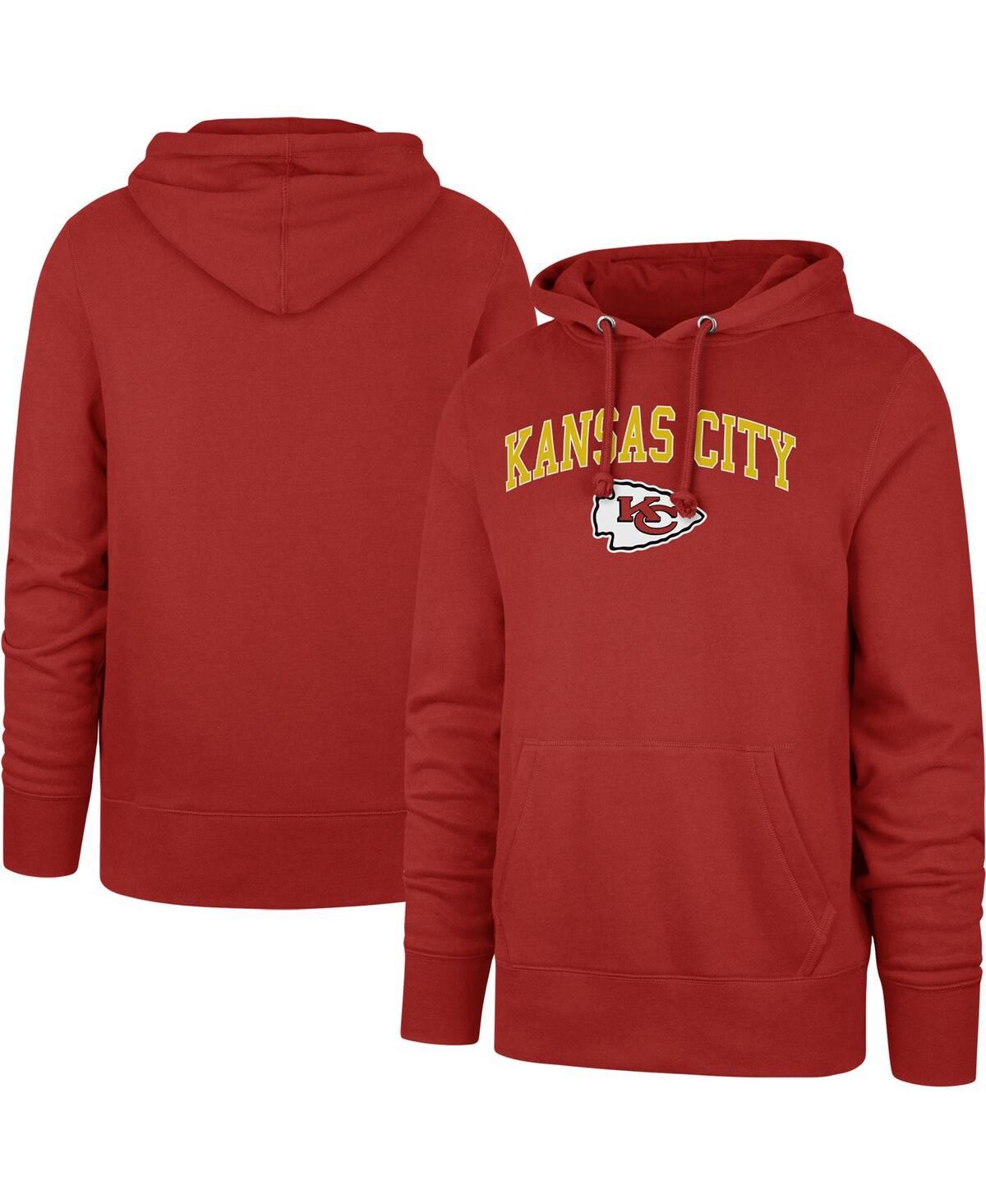 47 Brand Men's ' Red Kansas City Chiefs Arch Game Headline Pullover Hoodie