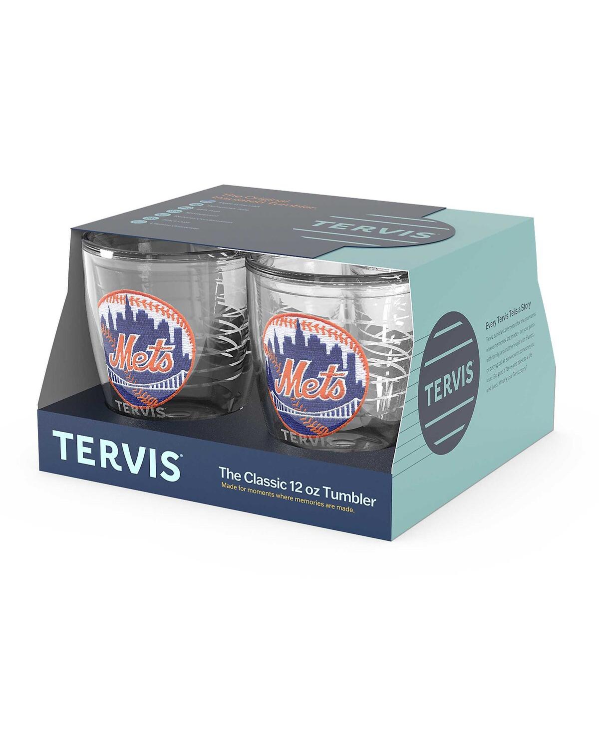 Tervis Tumbler New York Mets Four-pack 12 oz Emblem Tumbler Set In Clear
