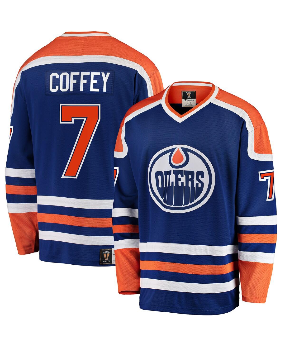 Men's Fanatics Paul Coffey Blue Edmonton Oilers Premier Breakaway Retired Player Jersey - Blue