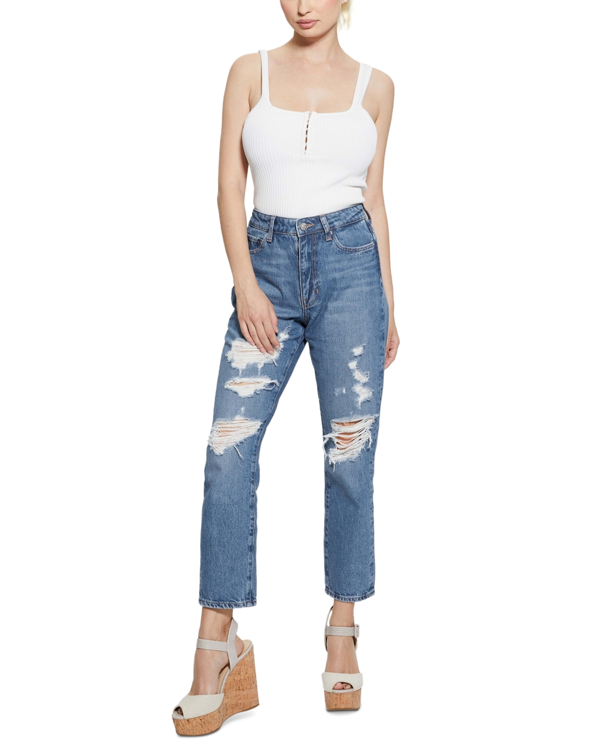 Guess Women's It Girl Straight-Leg Jeans