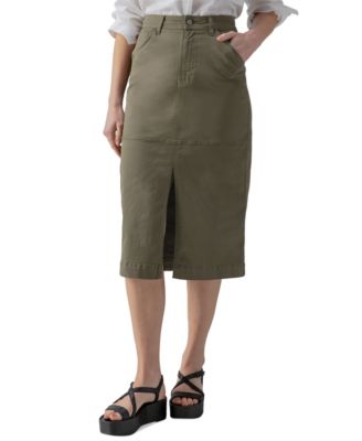 Sanctuary - Women's Triple Threat Front-Slit Midi Skirt