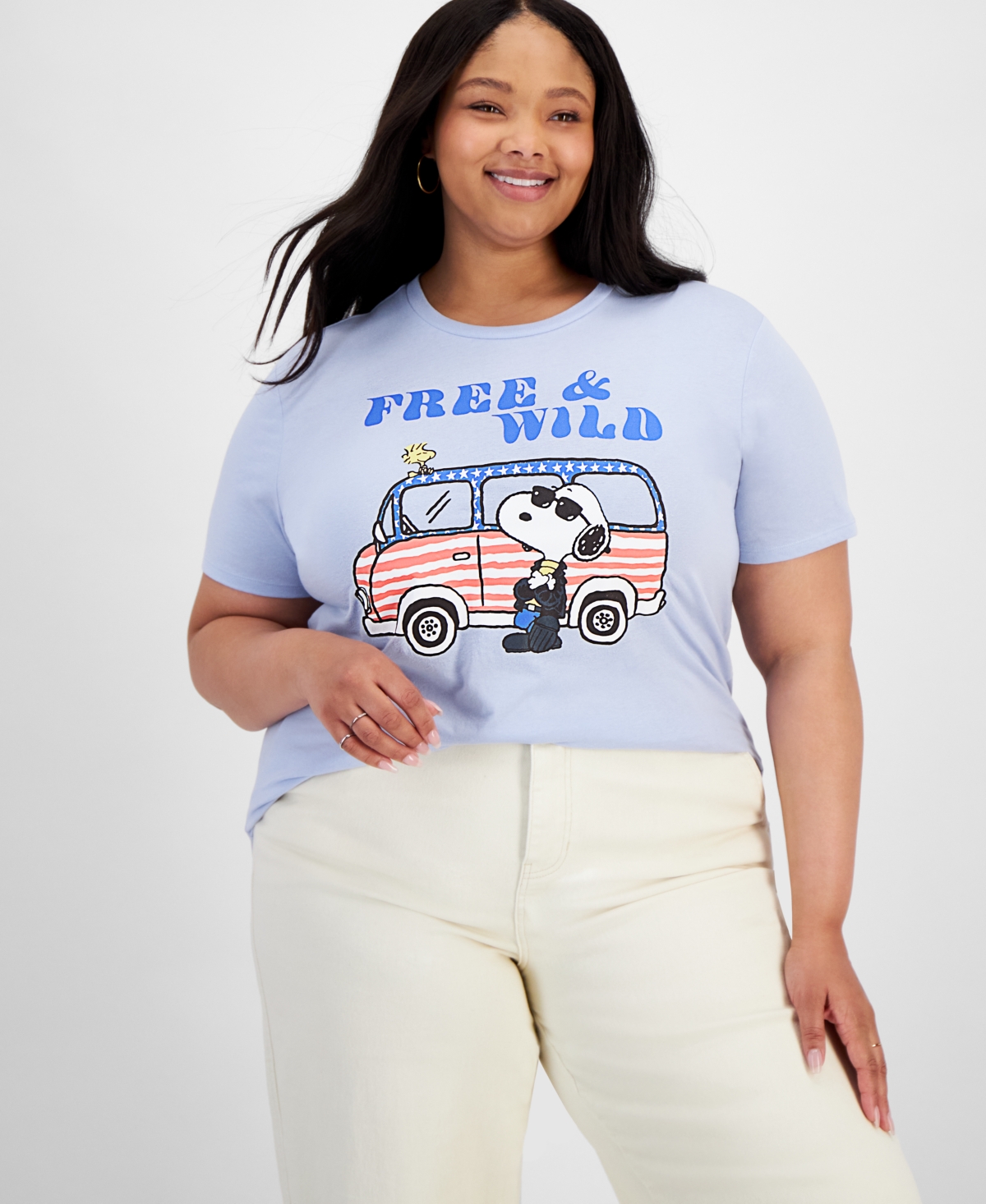 Shop Love Tribe Trendy Plus Size Free And Wild Graphic T-shirt In Kentucky B