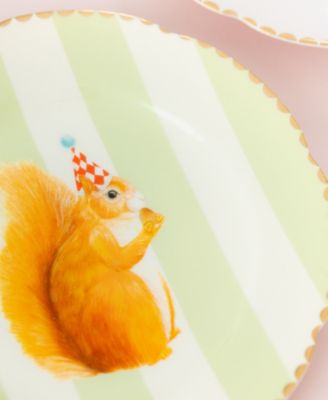 Squirrel, Doggie, Mousey, Polar Bear Tea Plates, Set of 4