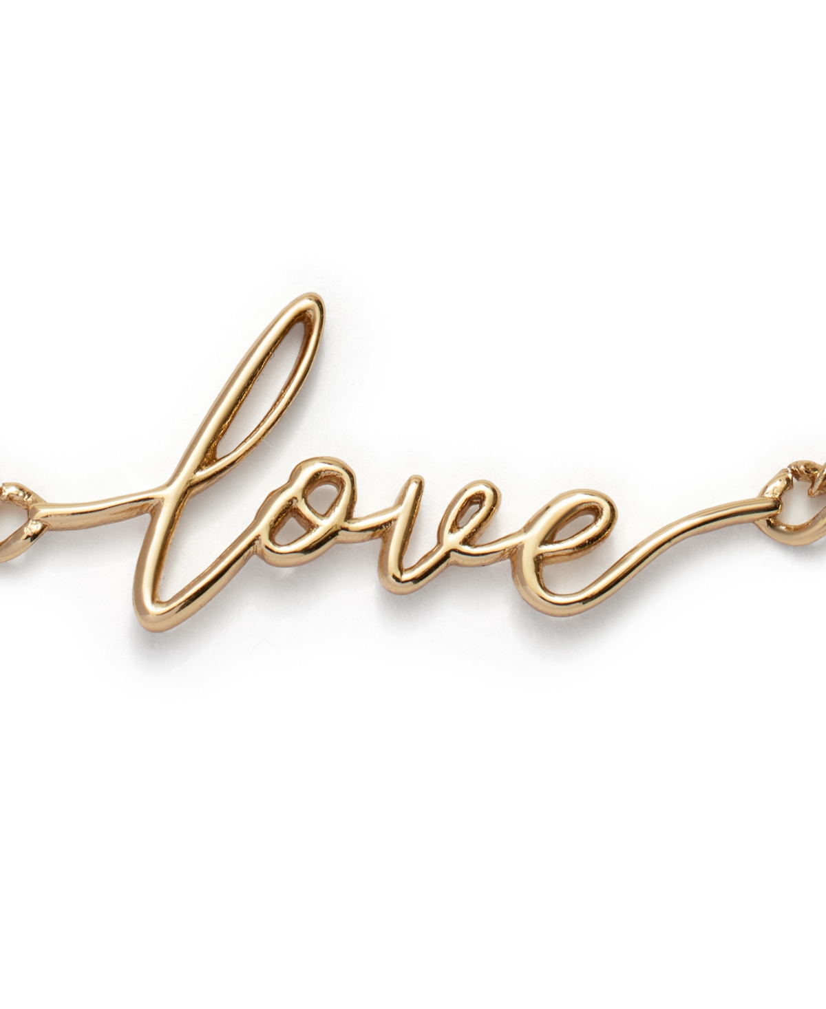 Shop Kleinfeld Gold-tone Love Script Delicate Bracelet