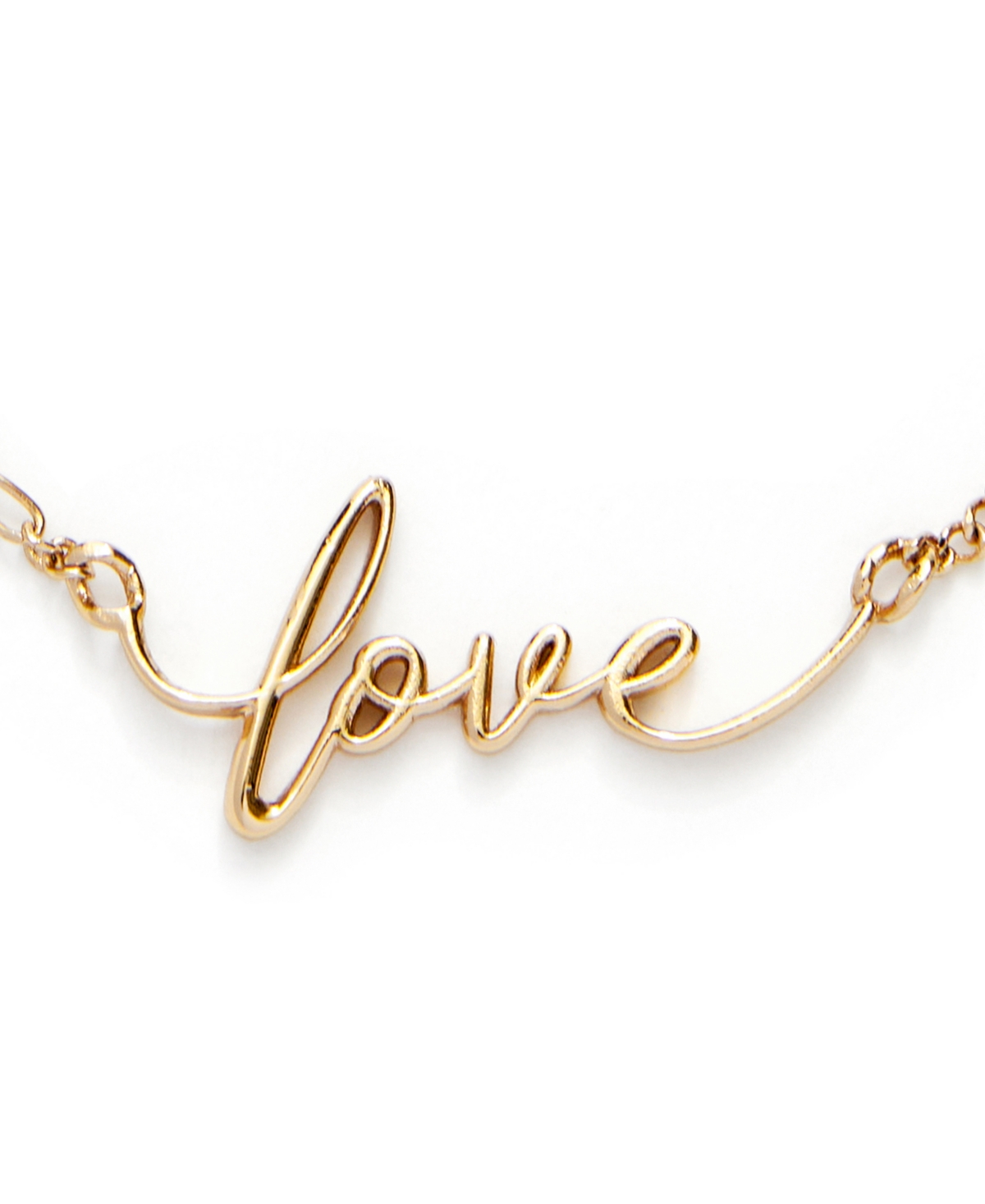 Shop Kleinfeld Gold-tone Love Script Bib Necklace