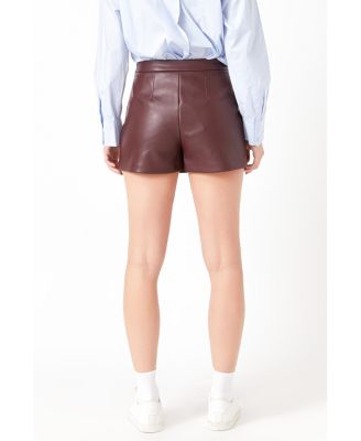 Women's Pu Skorts