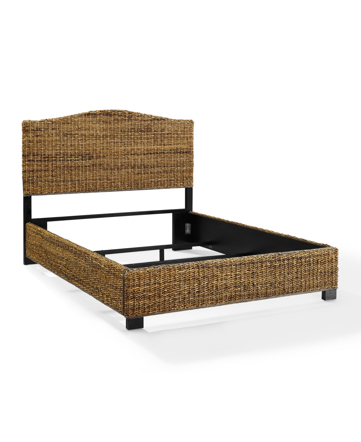 Crosley Serena King Banana Leaf Rattan Bed In Banana Leaf