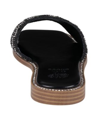 Women's Shani Embellished Slide Flat Sandals