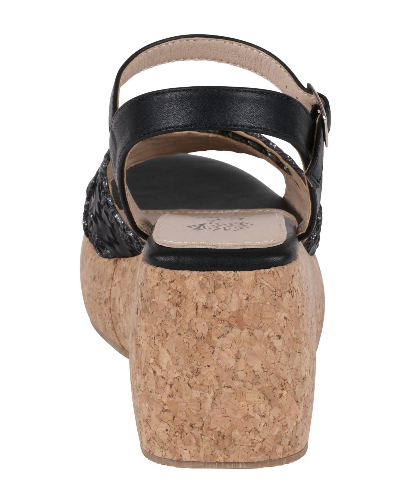 Женские сандалии GC Shoes Lucy Woven Cork Platform Wedge, цвет: Чёрный — фото 3