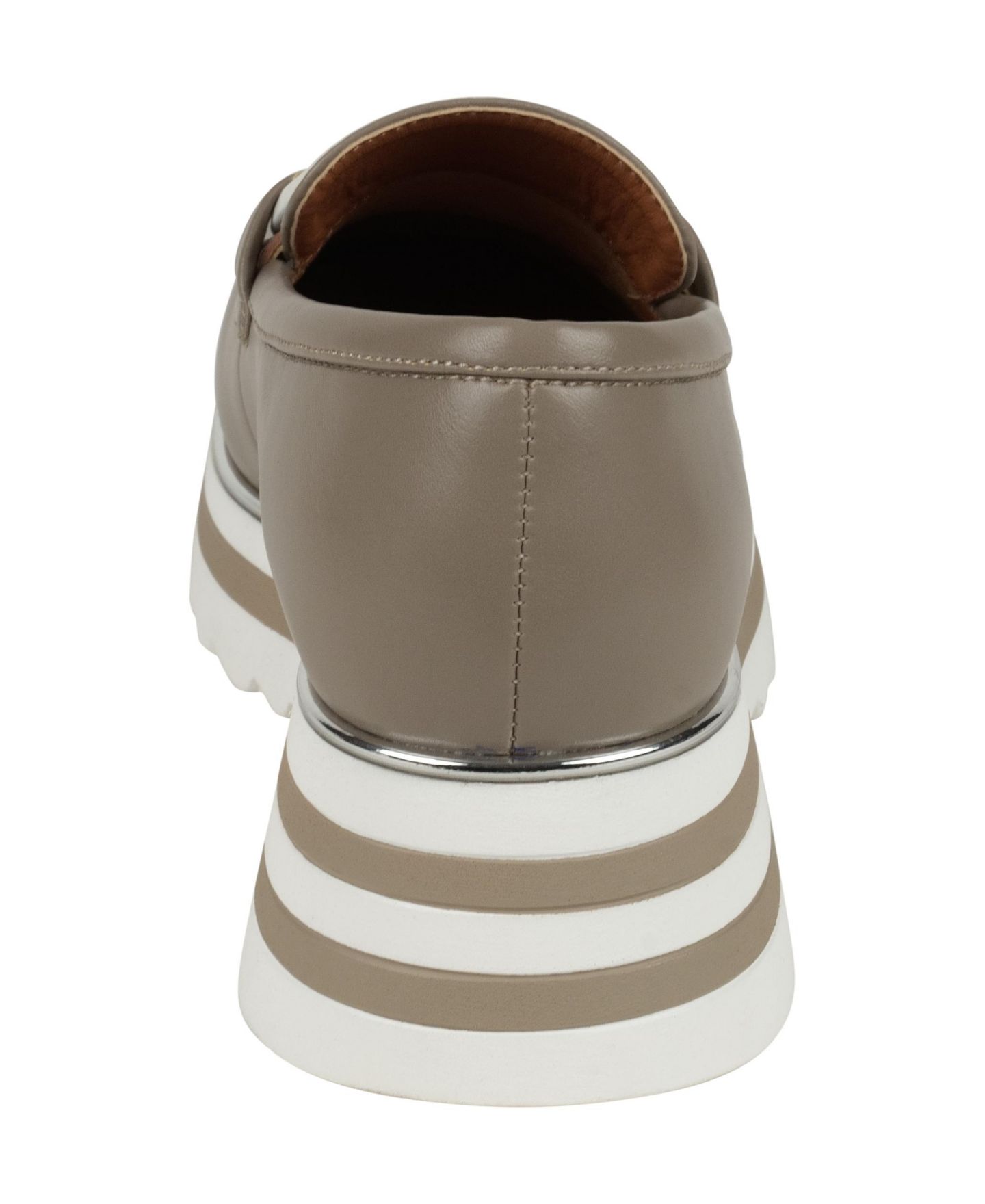 Женские туфли GC Shoes Geneva Chain Slip On Platform, цвет: Серо-коричневый — фото 3