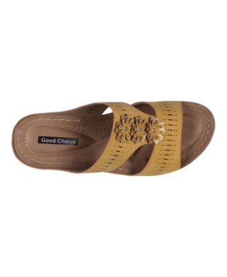 Women's Lisette Flower Perforated Wedge Sandals