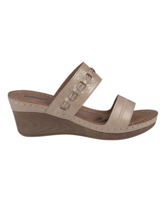 Women's Mariah Double Band Slip-On Wedge Sandals