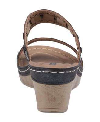 Women's Mariah Double Band Slip-On Wedge Sandals