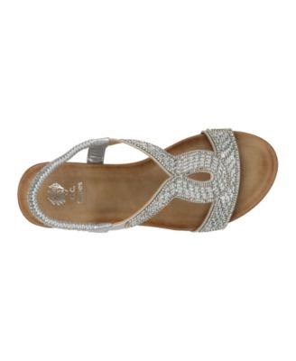 Women's Celestia Embellished Cut Out Slingback Wedge Sandals