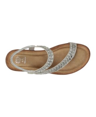 Women's Reille Jeweled Asymmetrical Flat Sandals
