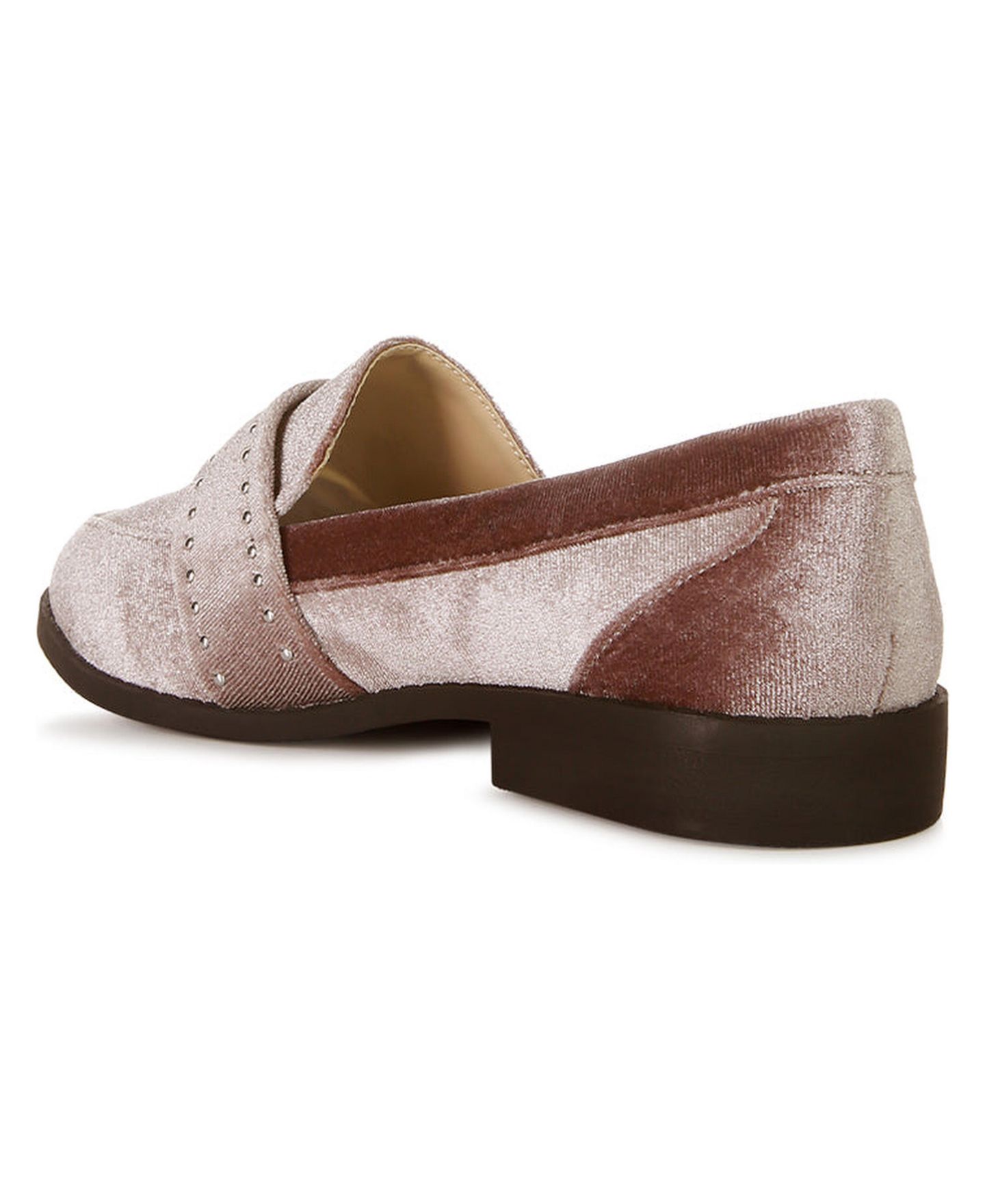Женские туфли London Rag Walkin Stud Detail Velvet, цвет: Бежевый / Хаки — фото 2