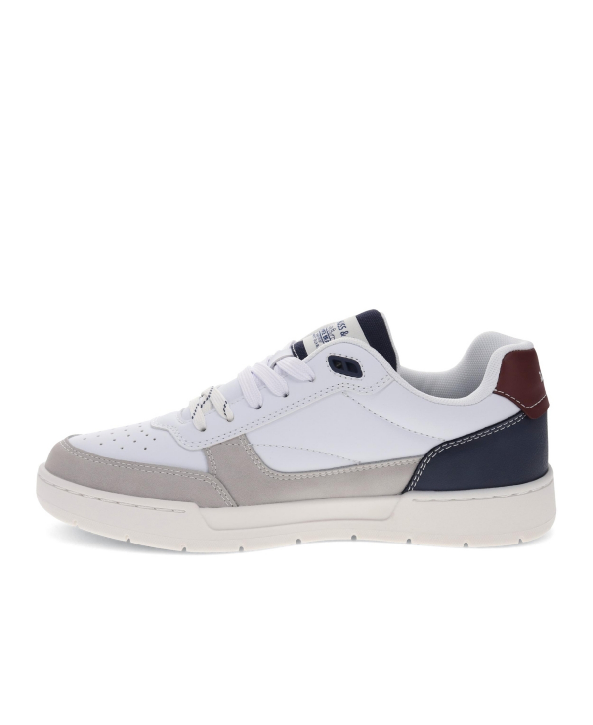 Shop Levi's Men's La Jolla Comfort Lace Up Sneakers In White,cement,navy
