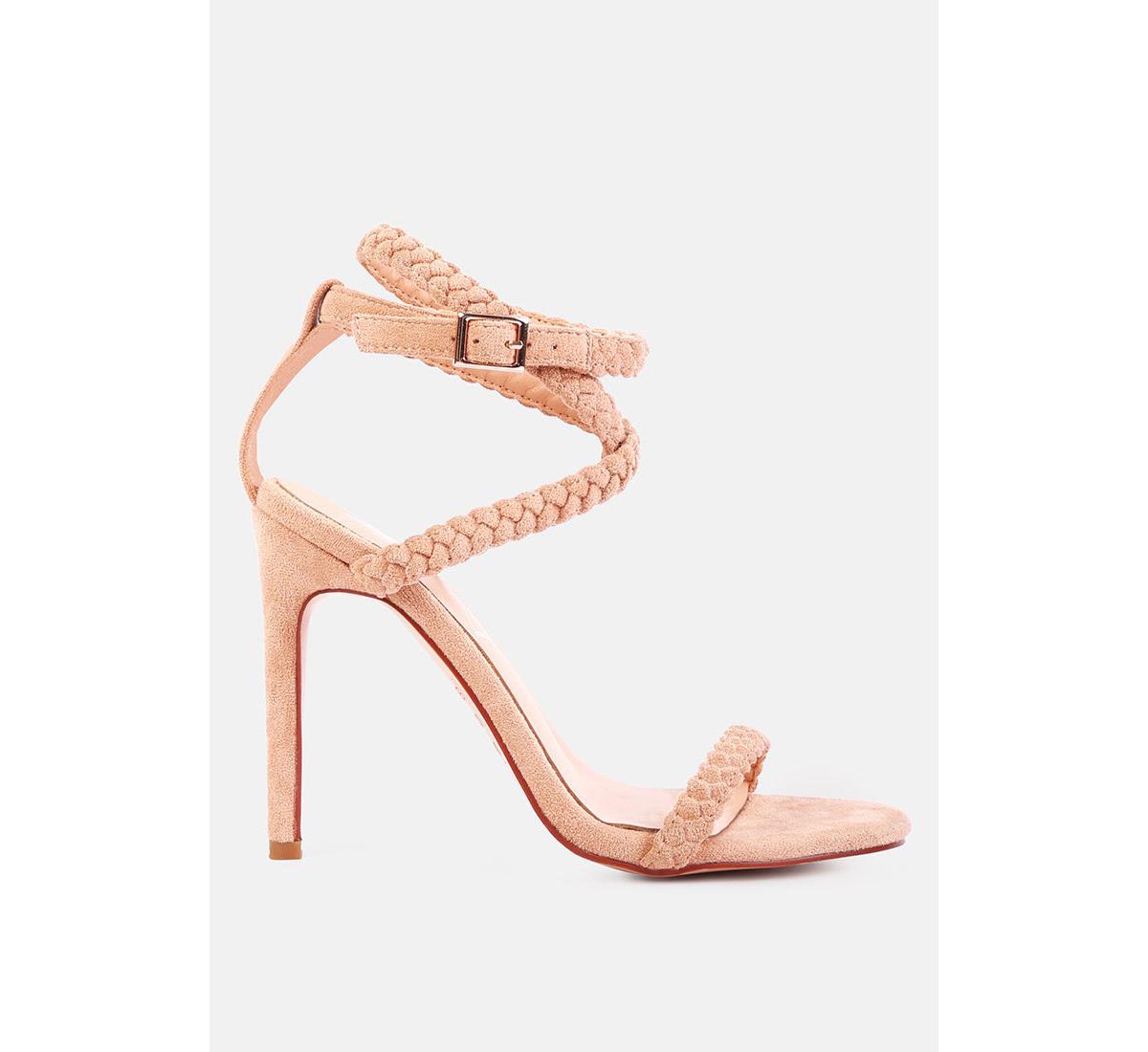 London Rag Sherri Ankle Braided Strap High Heel Sandals
