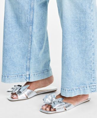 Jazminn Bow Slip-On Slide Flat Sandals, Created for Macy's