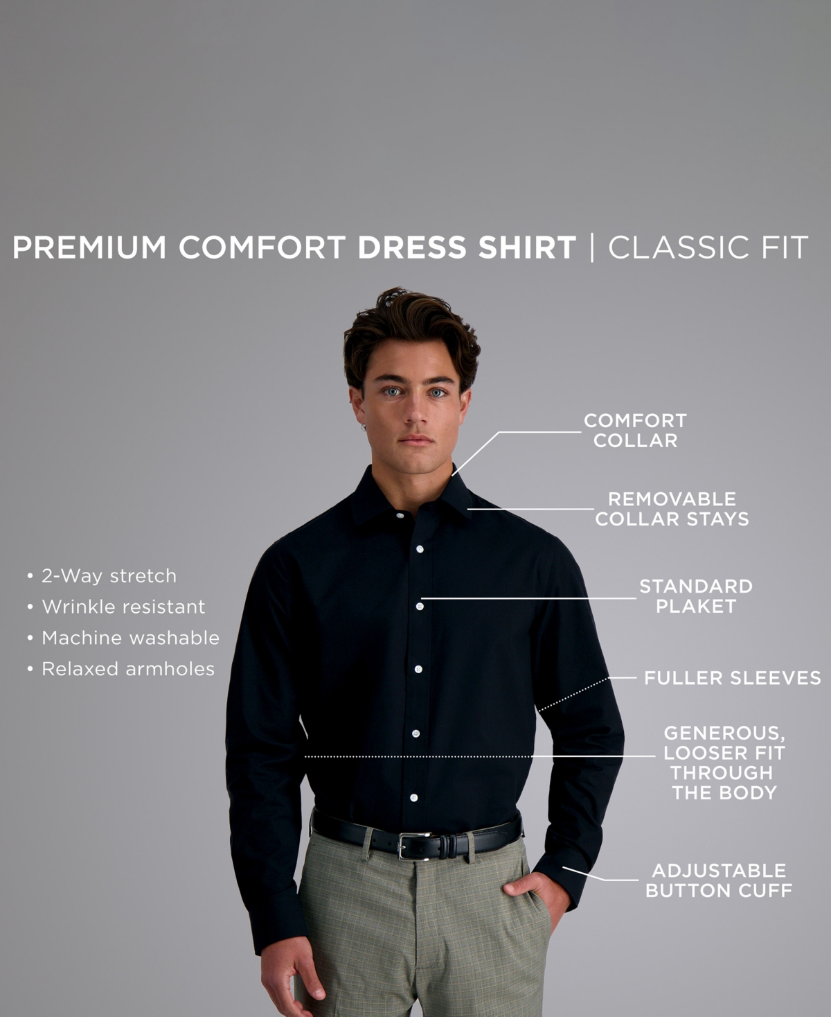 Shop Haggar Men's Classic-fit Premium Comfort Dress Shirt In Lilac