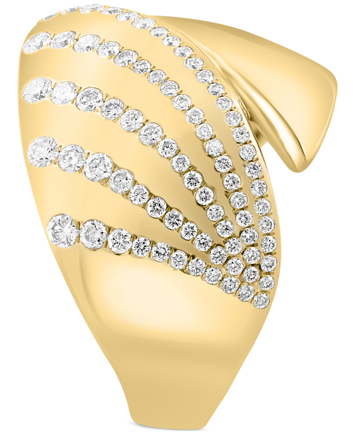 Effy Diamond Multirow Bypass Statement Ring (5/8 ct. t.w.) in 14k Gold