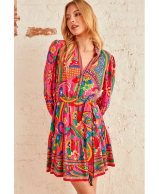 Adrianna by Adrianna Papell Women's Printed Shirtdress