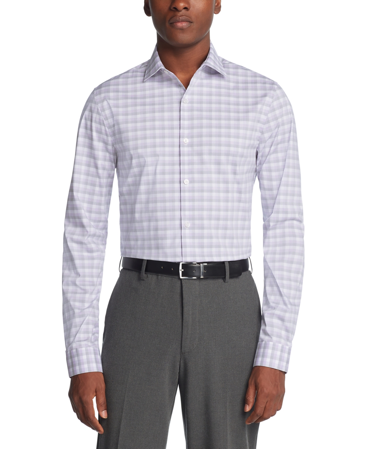Men's Slim-Fit Flex Stretch Dress Shirt - Amethyst