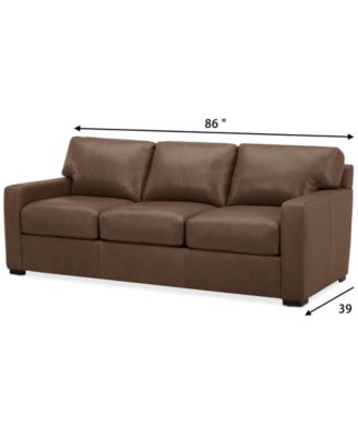 Radley 86"  Leather Sofa, Created for Macy's