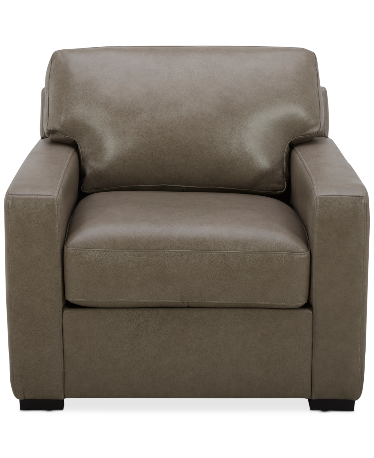 Shop Macy's Radley 38" Leather Chair, Created For  In Taupe