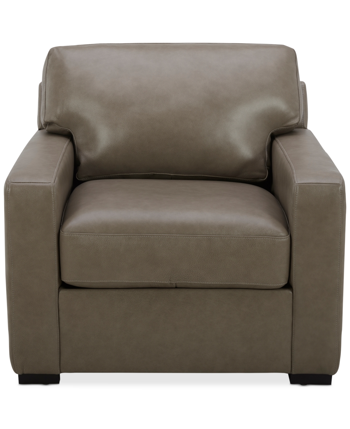 Macy's Radley 38" Leather Chair, Created For  In Taupe
