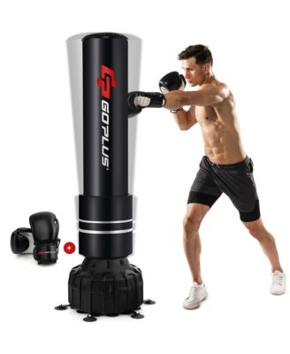 Freestanding Punching Bag 71'' Boxing Bag with25 Suction Cups Gloves & Filling Base