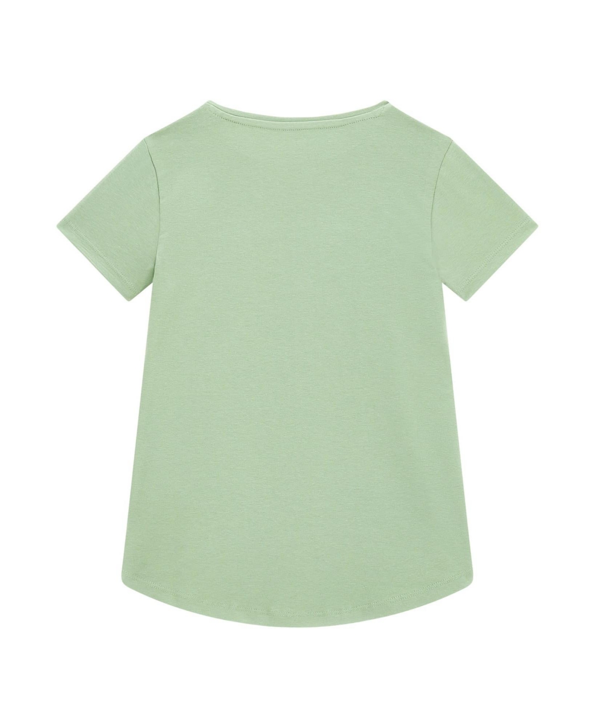 Shop Guess Big Girl High Low Short Sleeve T-shirt In Salviasgreen