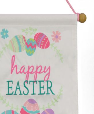 19" Happy Easter with Eggs Banner