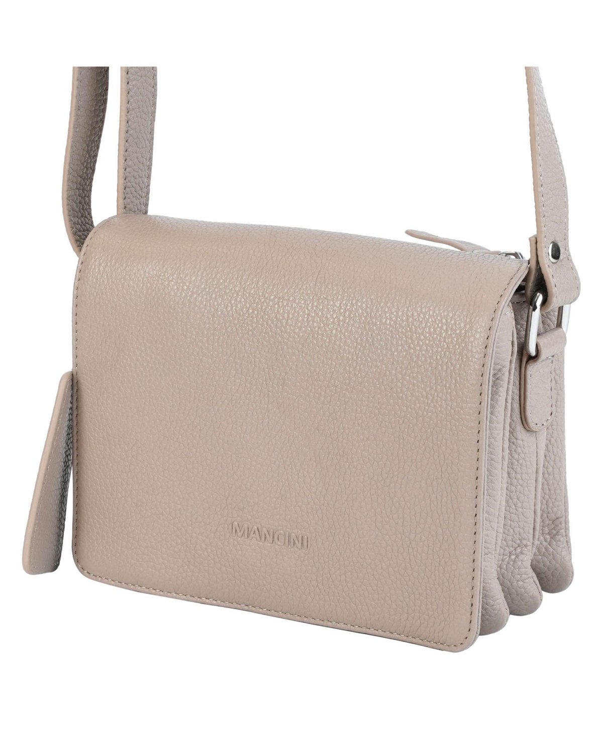 Mancini Pebble Leather Connie Crossbody Handbag