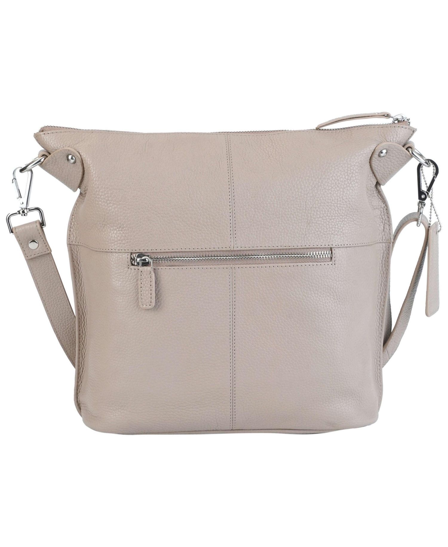 Pebbled Collection Susan Leather Crossbody Hobo Bag