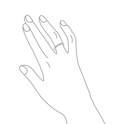 Cubic Zirconia Thin Stackable CZ Channel Set Eternity Band Ring Sterling Silver