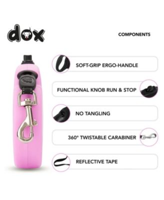 Retractable Dog Leash with Strong Reflective Nylon Strips