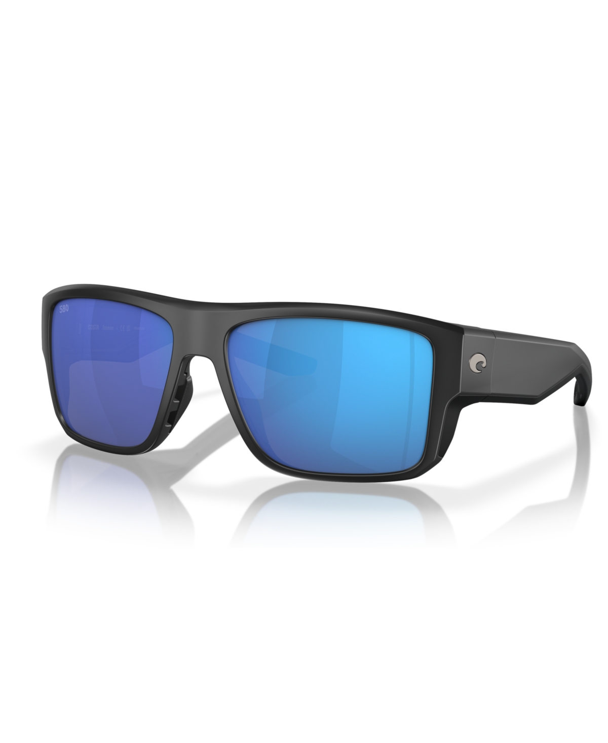 Shop Costa Del Mar Men's Polarized Sunglasses, Taxman 6s9116 In Matte Black,blue