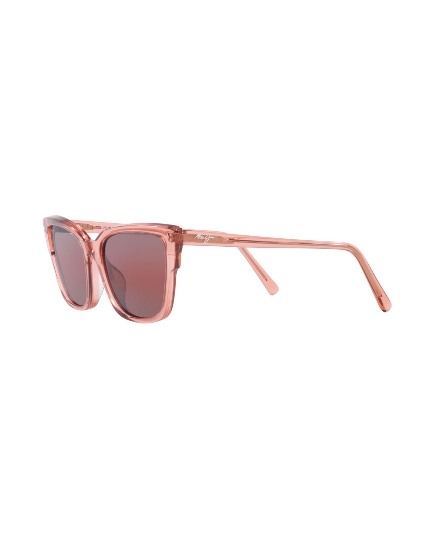 Женские поляризационные солнцезащитные очки Maui Jim Kou, цвет: Розовый блестящий — фото 8