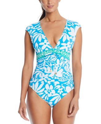 Bleu by Rod Beattie - Women's Cap-Sleeve One-Piece Swimsuit