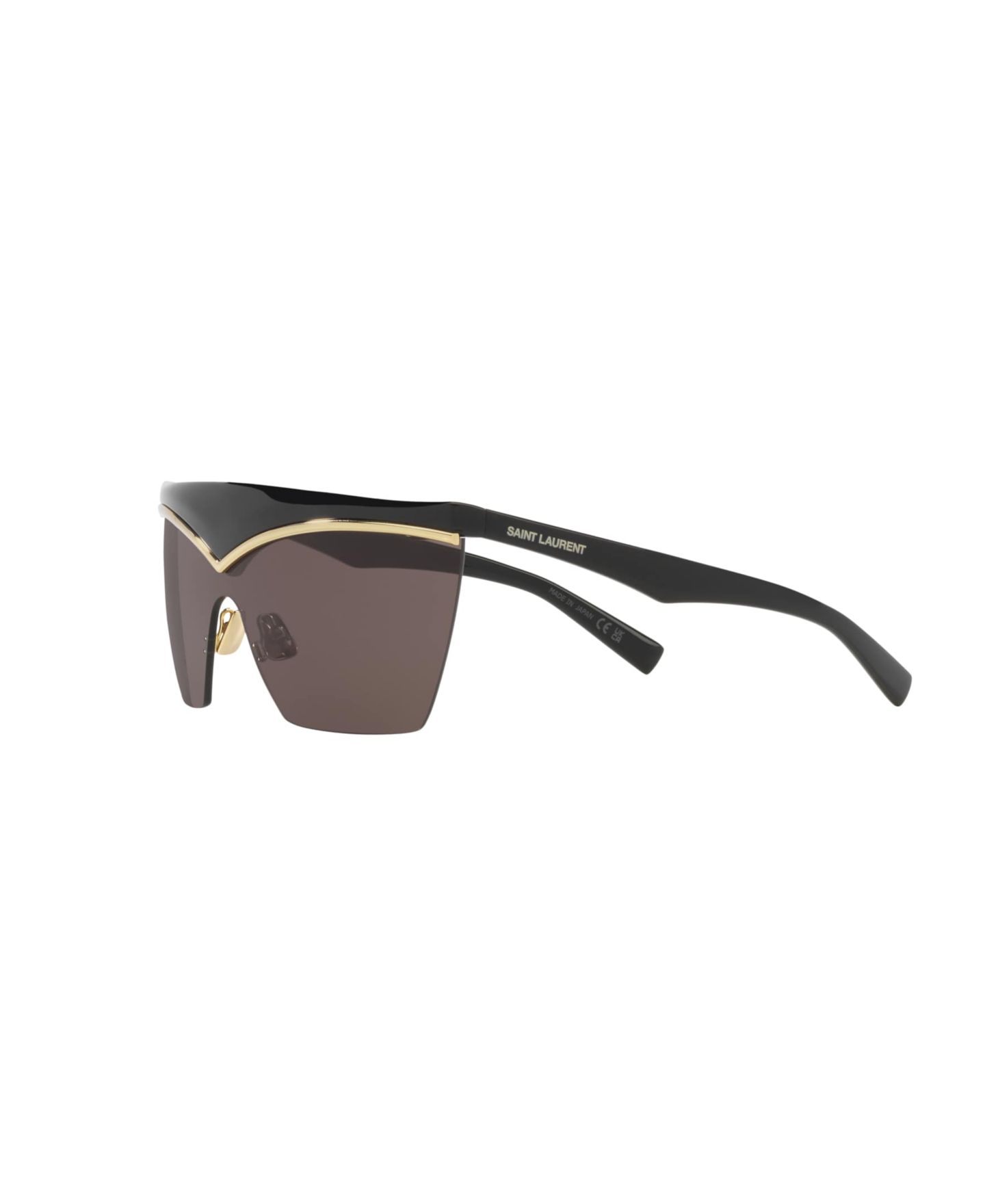 Женские солнцезащитные очки Saint Laurent Sunglasses, SL 614 Mask, цвет: Чёрный — фото 6