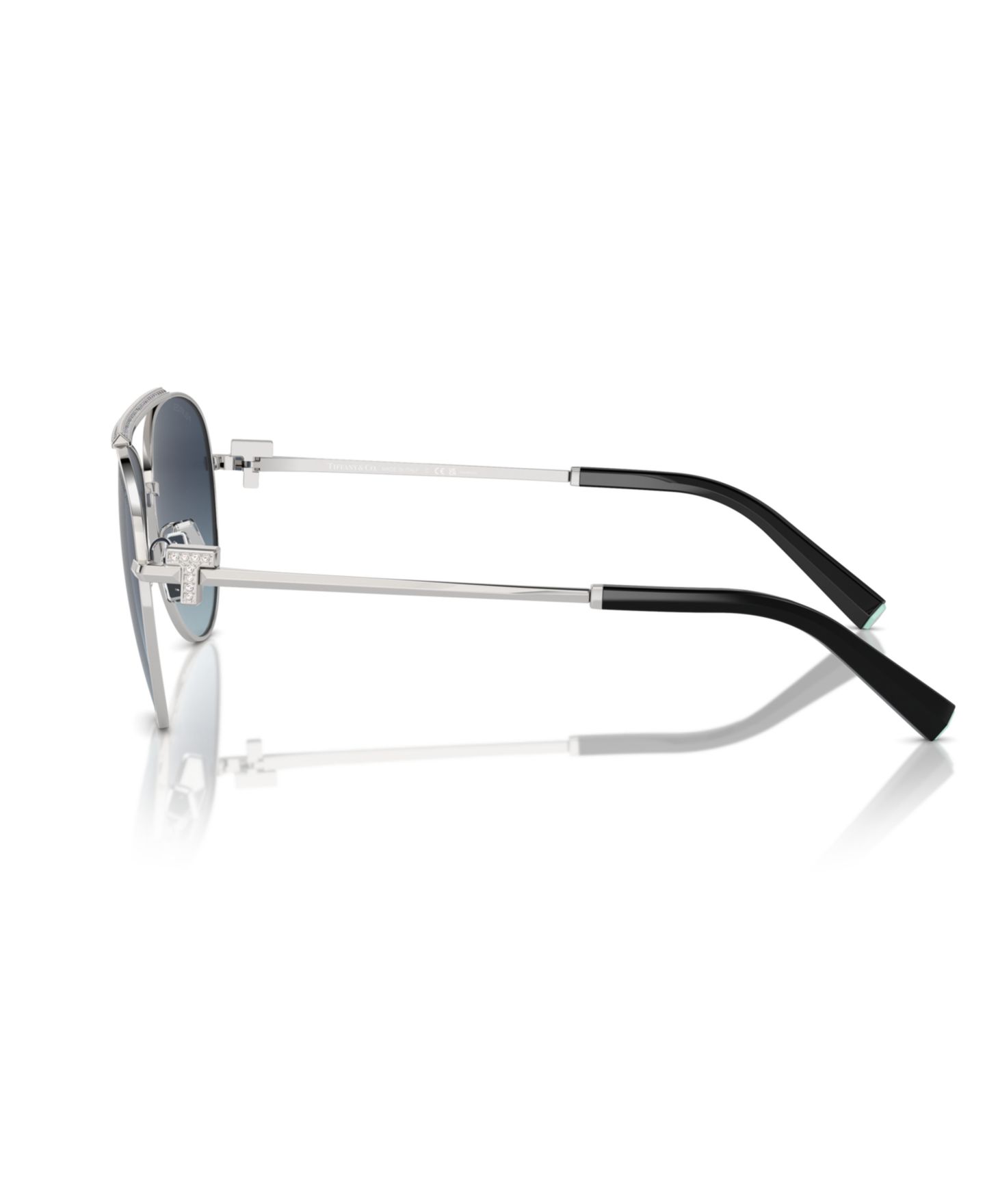 Женские солнцезащитные очки Tiffany & Co. Polarized Sunglasses, Tf3101B, цвет: Серебряный — фото 4