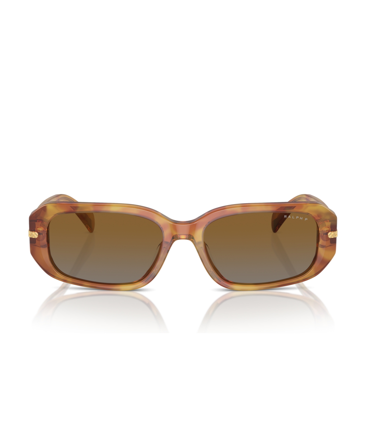 Shop Ralph By Ralph Lauren Women's Polarized Sunglasses, Ra5311u In Shiny Honey Havana