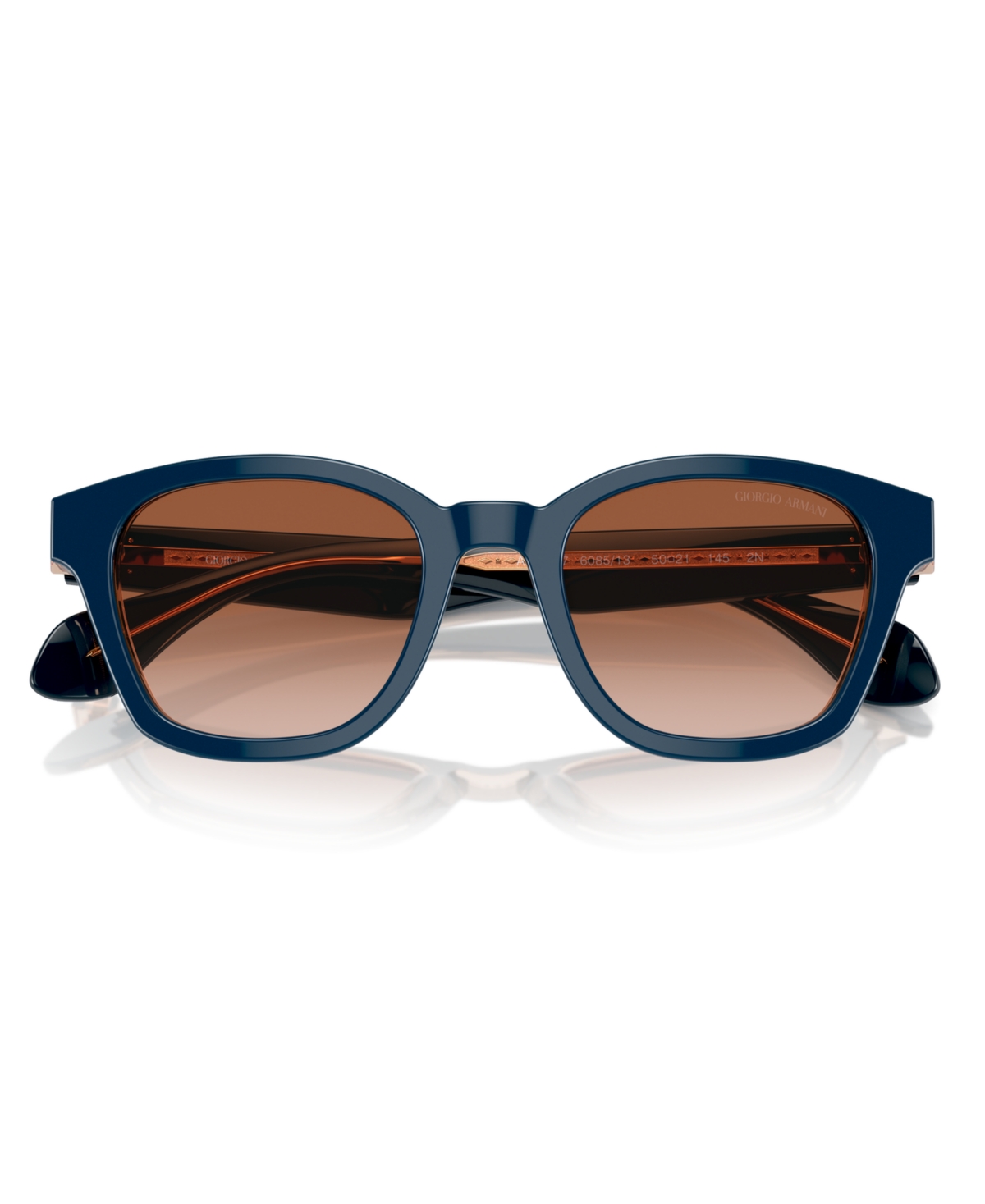 Giorgio Armani Logo-print Oversize-frame Sunglasses In Blue
