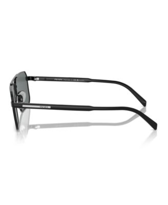 Iconic Plaque Rectangle Men's Sunglasses, PR A57S